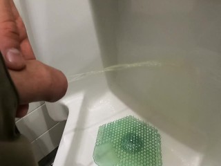 Peeing at Urinal
