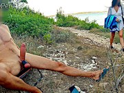 GENTLYPERV MEETS A PERVY GIRL ON A BEACH. During an exhibitionist day at the sea I find a cute woman