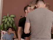 Preview 2 of Charlie Cherry, Andrey Vic, Ricky Hard, Alfonso Osnaya | Gay Cuckold Action