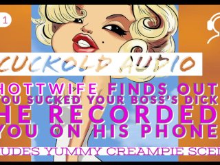 PT1 Hottwife finds out you sucked your bosses dick He recorded you on_his phone Shelectures you