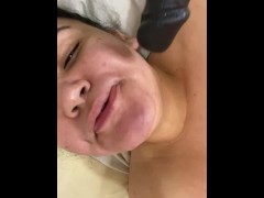 Bbw with fat ass makes a mess squirting 