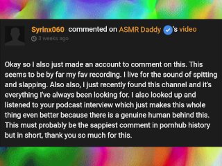 ASMR Daddy Reads Your PornHubComments - Episode #1