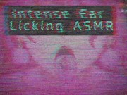 Preview 2 of Cute Girl Ear Licking and Moaning ASMR (VHS NOISE)