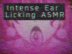 Cute Girl Ear Licking and Moaning ASMR (VHS NOISE)