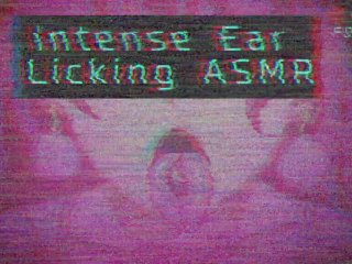 Cute_Girl Ear Licking and Moaning ASMR (VHS_NOISE)
