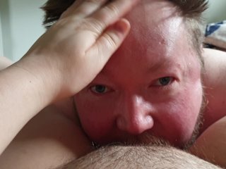 bearded men, point of view, bbw, wake up