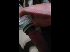 I tried sticking my small dick in a water bottle 