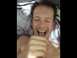 Fucking both butthole and pussy with my juicy cock and giving myself an amazing cum facial