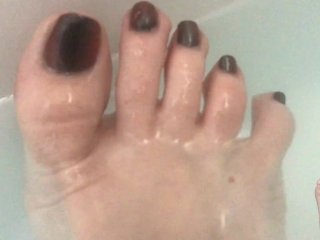 toe fetish, exclusive, point of view, wet toes