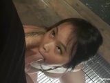 Asian Bondage Slut Sucks White Cock