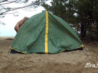 How to Set Up a Tent_on the Beach_Naked. Video_Tutorial.
