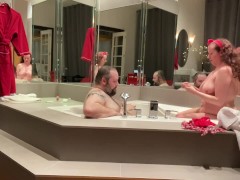 Wonderful weekend with my voluptuous vixen in a luxury hotel suite, #3: hot tub fun