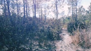 cumshot in the middle of nature part 2