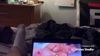 I Jerk off with my vibrating cock ring and moaning cumshot