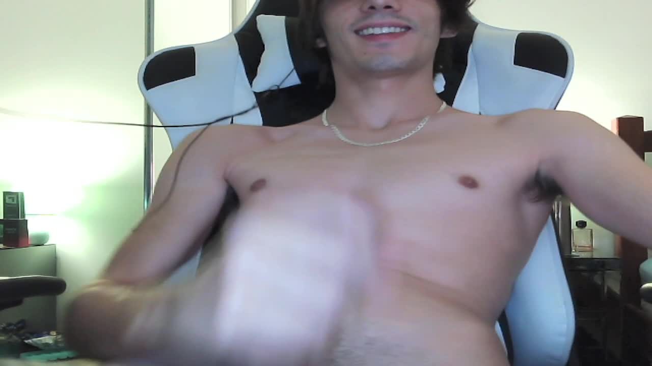 Cute boy wanking with face and cumming