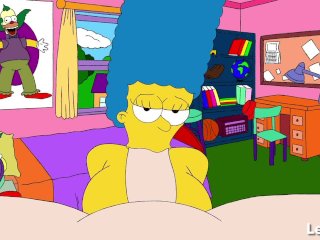 Marge blowjob in the room