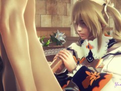 Genshin Impact Yaoi - Barbara Femboy is skilled with his hands