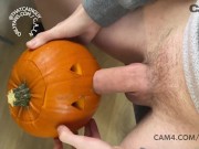 Preview 3 of Twink Face Fucks a Pumpkin | CAM4 Male