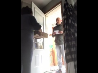 Sucking Amazon Delivery Boy