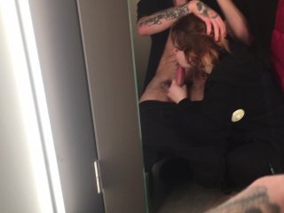 outside, red head, verified couples, big dick