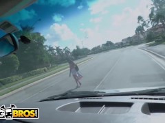 Video BANGBROS - Serena Santos Flashes Her Big Tits On The Bang Bus And Gets Fucked By Tony Rubino