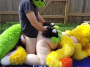 Preview 1 of Furry backyard Sex