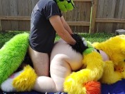Preview 2 of Furry backyard Sex