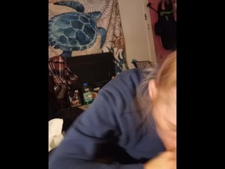 Caught Rinne talking to a guy atwork. So I kept her mouth busy until I filled_it with cum