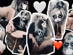  juggalette evil clown messy blowjob POV fuck till cumshot (fake cum) (whipped cream)