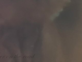 Passionate Amateur Cunnilingus licking MILF pussy for 10 minutes and 2 orgasms - Lover on the road