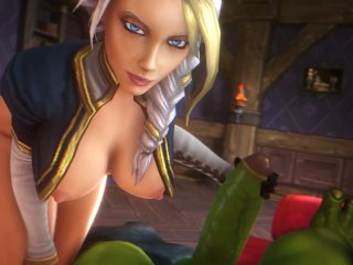 orc, uncensored, blonde, world of warcraft