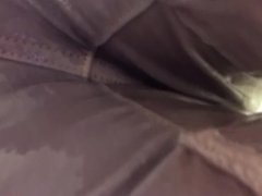 BBW Peeing In Light Purple Shorts After Holding And Desperation