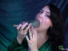 ASMR Horny Girl Sucks on Glass Bottle