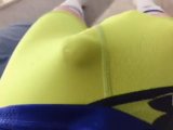 Japanese soccer player squeezes cowper fluid through his spats
