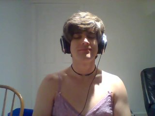listening B**** files ( headphones no orgasm, just being a doll)