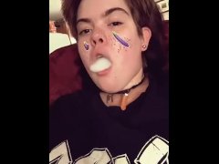 Smoking a vape