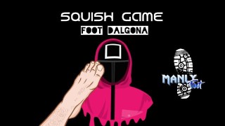 Squish game - Voet dalgona snoep - Squid spel parodie - Will ik naar het volgende niveau ga?
