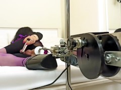 FAILED SISSY SELF FUCK! Sex Machine Dildo Fell Off before Sissygasm. TS Veronica Taboo smoking vape.