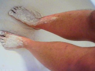 Pissing on Flour Covered Feet and Toes