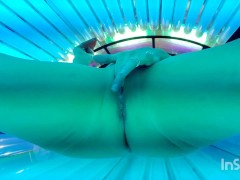 Trixie has some tanning bed fun