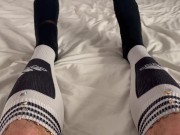 Preview 6 of Macrophilia - tiny people hide in giants football socks