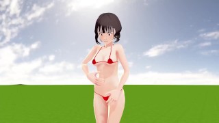 I was embarrassed with my small bikini.【micro bikini】
