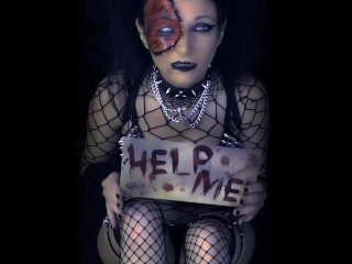 zombie girl, costume, german, vertical video