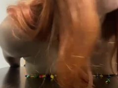 Tits torture with thumbtacks