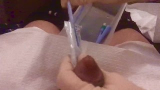 Sissy medical fetish gets a catheter from her nurse 