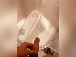 I Love Pissing in this Shower. Long Piss