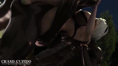 [Blacked] 2B Night Park Double Penetration [Grand Cupido]( Nier Automata )