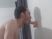 Preview 2 of Deepthroating my 7 inch dildo and trying not to gag