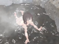 【温泉】タオルなしで入浴したらおっぱいポロリ【ヌード】 - Screenshot 11 of 16 - Onsen