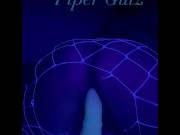 Preview 1 of Piper rides glow in the dark horse dildo and cums loudly multiple times!